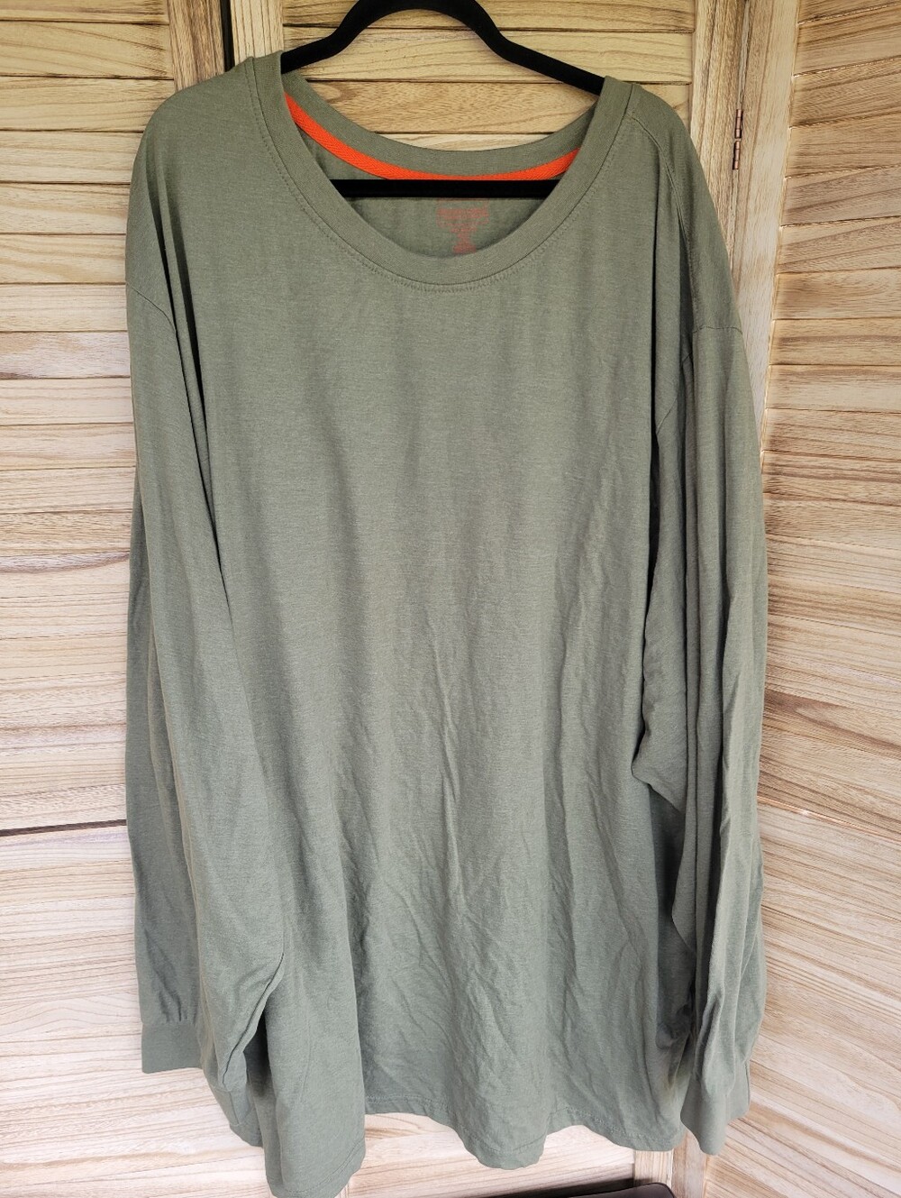 Boulder Creek by KingSize 8xl Mens Big And Tall Green Long Sleeve T Shirt